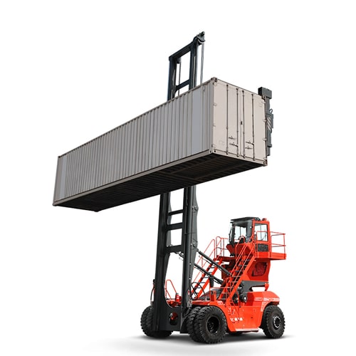 Empty Container Handler (2-3, 5-6, 7-8 layers) forklift truck lifting an empty container